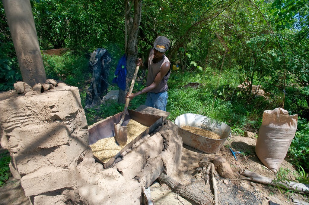 Fuel-efficient soya bean roaster